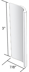 C.R. Laurence CRL White 7/8 in Sliding Mirror Door Pull  | N6971