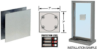 C.R. Laurence CRL 7&quot; Square Level 2 Bullet Resistant Speak-Thru | N777