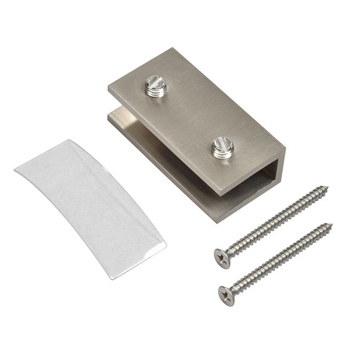 Glass Clamp for Fixed Panels, No-Drill | NDC4BN