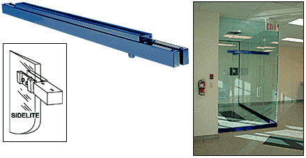 C.R. Laurence CRL Custom Single Painted Narrow Floating Header with Surface Mounted Top Pivot | NFH4PTCS