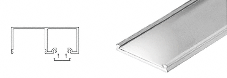 C.R. Laurence CRL Brite Anodized Header Snap-In Filler - 10 Ft Long | NHF12BA