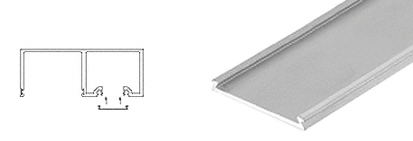 C.R. Laurence CRL Brushed Stainless Header Snap-In Filler - 10 Ft Long | NHF12BS