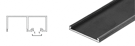 C.R. Laurence CRL Black Header Snap-In Filler - 10 Ft Long | NHF12BL