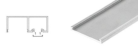 C.R. Laurence CRL Brushed Stainless Anodized Header Snap-In Filler - 10 Ft Long | NHF12BSA