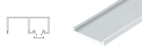 C.R. Laurence CRL Satin Anodized Header Snap-In Filler - 10 ft Long | NHF12SA