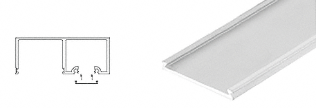 C.R. Laurence CRL Brushed Brite Anodized Header Snap-In Filler - 10 Ft Long | NHF12BBA