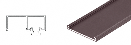C.R. Laurence CRL Dark Bronze Anodized Header Snap-In Filler - 10 Ft Long | NHF12DU