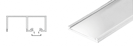 C.R. Laurence CRL Polished Stainless Header Snap-In Filler - 10 Ft Long | NHF12PS