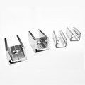 Gordon Glass&#174; Shower Enclosure Clamp for 3/8" Fixed Panel - Set of 2 - Chrome Finish