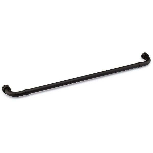 Opus I 24&quot; Cuttable Single-Sided Towel Bar with Rosettes - Oil Rubbed Bronze (Medium) | S124SNGTBORBM