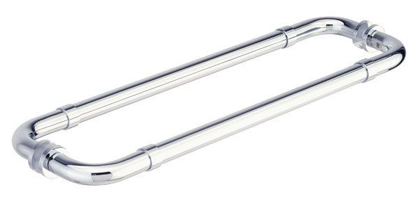 Opus I 24&quot; Cuttable Back-to-Back Towel Bar with Rosettes - Polished Chrome | S124DBLTBPC