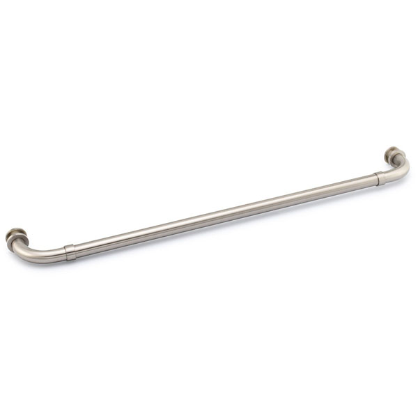 Opus I 24&quot; Cuttable Single-Sided Towel Bar with Rosettes - Brushed Nickel | S124SNGTBBN