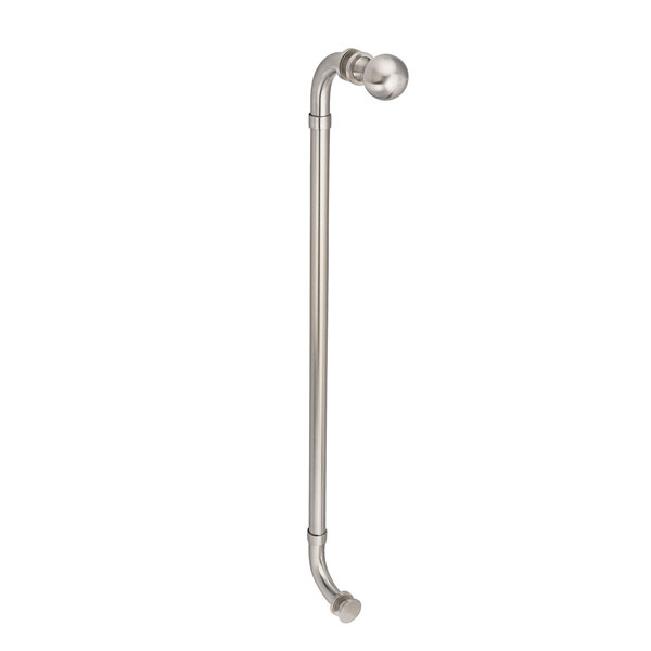 Opus I 24&quot; Towel Bar and X Knob Shower Door Combination with Rosettes - Brushed Nickel | S124TBKBN