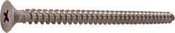 CRL Brushed Nickel #10 x 3&quot; Wall Mounting Flat Head Phillips Sheet Metal Screw - Package | P103BN