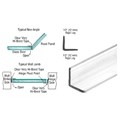 CRL Multi-Purpose Polycarbonate Clear L-shape Angle Jamb for 1/4" to 1/2" Glass - 95 in long