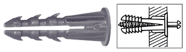 C.R. Laurence CRL 3/16&quot; Plastic Screw Anchor with Shoulder - 100 Each | P1329C