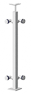 C.R. Laurence CRL 36&quot; Polished Stainless P1 Series 90 Degree Corner Post Railing Kit | P136LPS
