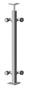 C.R. Laurence CRL 42&quot; Brushed Stainless P1 Series  90 Degree Corner Post Railing Kit | P142LBS