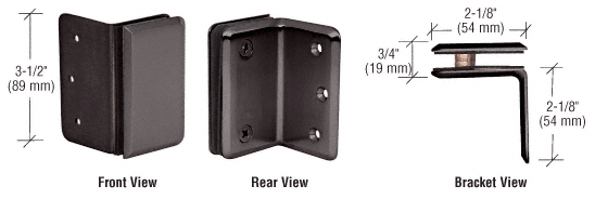 CRL Oil Rubbed Bronze Prima Series Wall Mount Bracket | P190S0RB