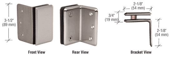 CRL Brushed Nickel Prima Series Wall Mount Bracket  | P190SBN