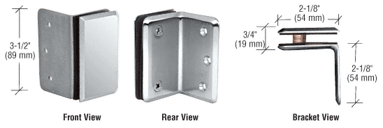 CRL Polished Chrome Prima Series Wall Mount Bracket  | P190SCH
