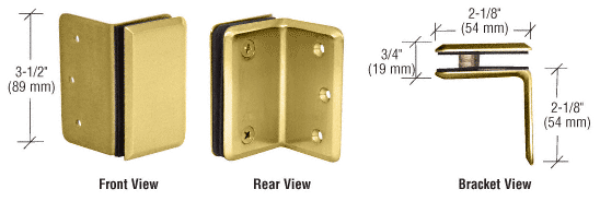 CRL Satin Brass Prima Series Wall Mount Bracket  | P190SSB