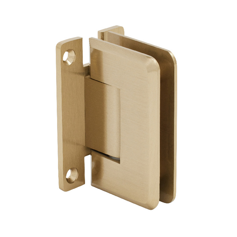CRL Pinnacle 037 Series Brushed Bronze Wall Mount Full Back Plate Standard Hinge | P1N037BBRZ