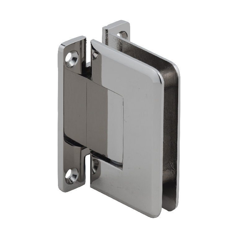 CRL Pinnacle 037 Series Polished Nickel Wall Mount Full Back Plate Standard Hinge | P1N037PN