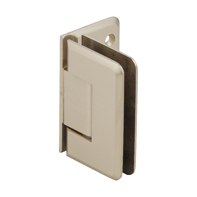 CRL Pinnacle 044 Series Satin Brass Wall Mount Offset Back Plate Hinge | P1N044SB