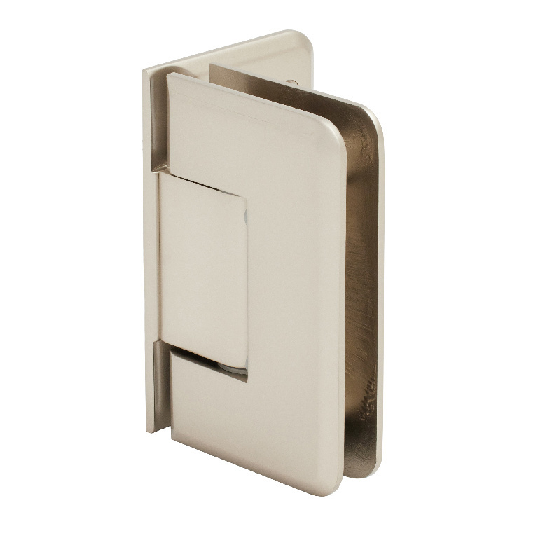 CRL Pinnacle 044 Series Satin Nickel Wall Mount Offset Back Plate Hinge | P1N044SN