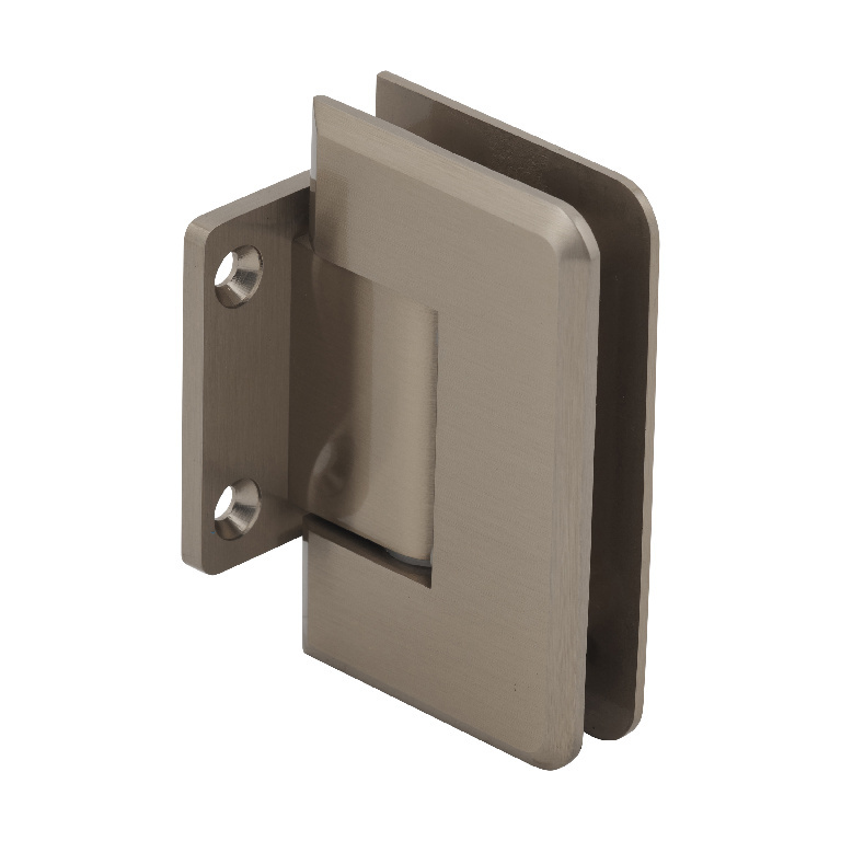 CRL Pinnacle 074 Series Brushed Bronze Wall Mount Short Back Plate Hinge (Standard Model) | P1N074BBRZ