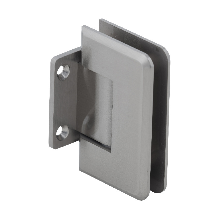CRL Pinnacle 074 Series Brushed Nickel  Wall Mount Short Back Plate Hinge (Standard Model) | P1N074BN
