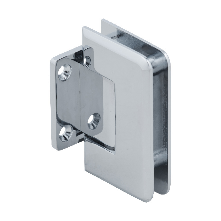 CRL Pinnacle 074 Series Polished Chrome Wall Mount Short Back Plate Hinge (Standard Model) | P1N074CH