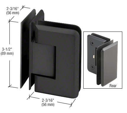 CRL Pinnacle 092 Series Matte Black 90&amp;#176; Glass-To-Glass Hinge | P1N092MBL