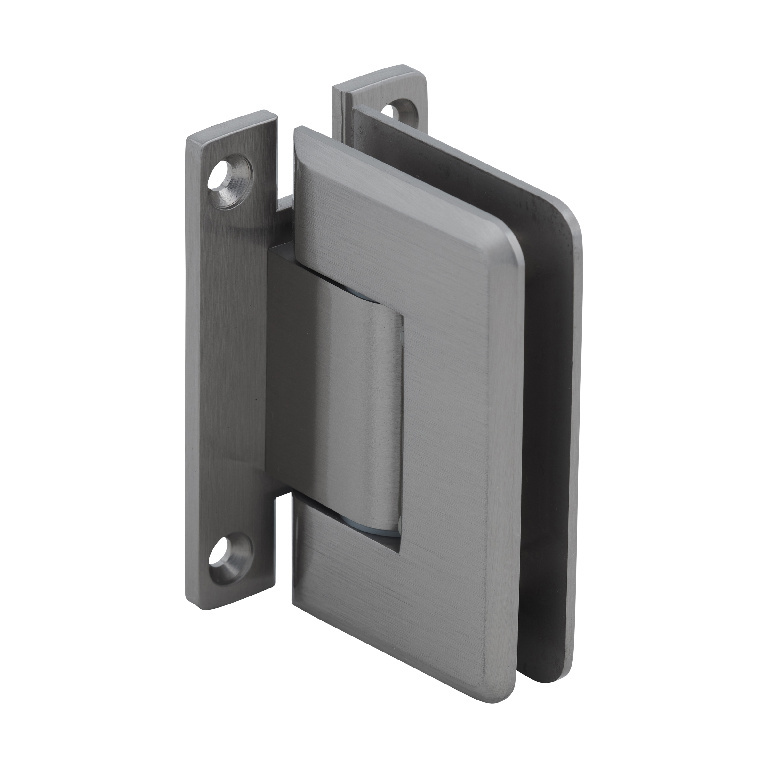 CRL Pinnacle 337 Series Brushed Nickel Adjustable Wall Mount Full Back Plate Hinge | P1N337BN