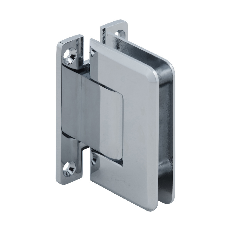CRL Pinnacle 337 Series Polished Chrome Adjustable Wall Mount Full Back Plate Hinge | P1N337CH