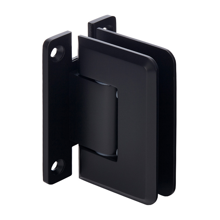 CRL Pinnacle 337 Series Matte Black Adjustable Wall Mount Full Back Plate Hinge | P1N337MBL