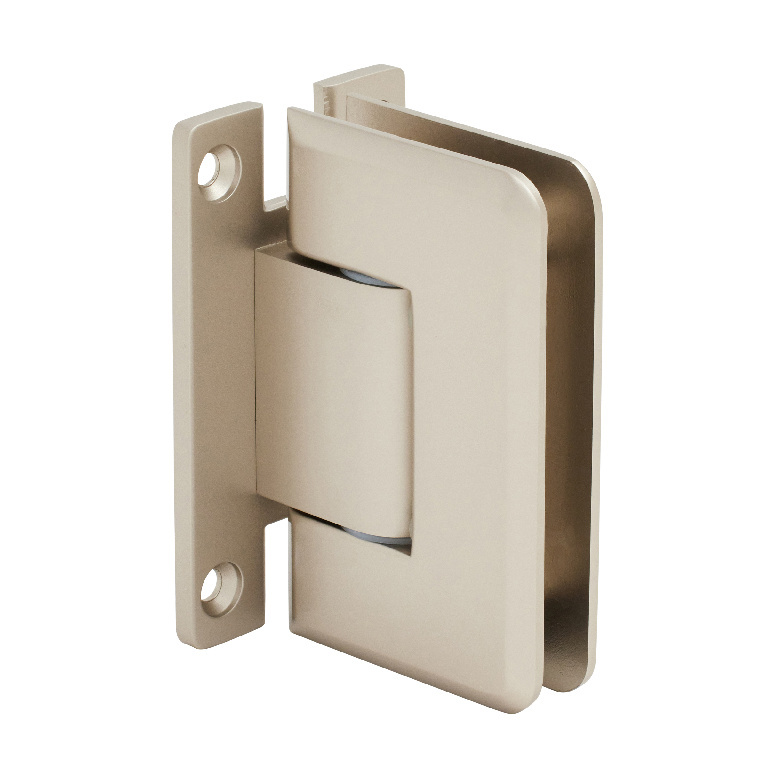 CRL Pinnacle 337 Series Satin Nickel Adjustable Wall Mount Full Back Plate Hinge | P1N337SN