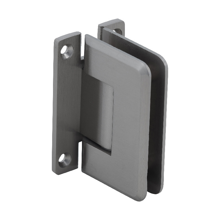 CRL Pinnacle 537 Series Brushed Nickel Wall Mount Full Back Plate Standard Hinge with 5&amp;#186; Offset | P1N537BN