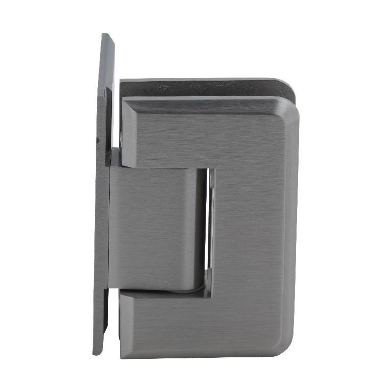 CRL Pinnacle 544 Series Brushed Nickel 5&amp;#176; Wall Mount Offset Back Plate Hinge | P1N544BN