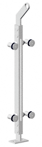 C.R. Laurence CRL 36&quot; Polished Stainless P2 Series 180 Degree Center Post Railing Kit | P236CPS