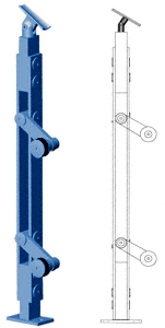 C.R. Laurence CRL 42&quot; Custom Finish P4 Series End Post Railing Kit | P442EC