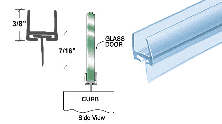 C.R. Laurence CRL Polycarbonate Bottom Rail with Wipe for 5/16&quot; Glass - 31 in long | P450BR2