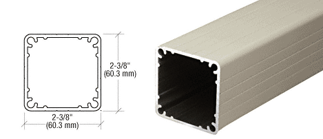 C.R. Laurence CRL 200, 300, 350, and 400 Series Oyster White 48&quot; Long 2-3/8” Square Post | P480W