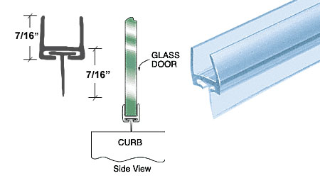 C.R. Laurence CRL Polycarbonate Bottom Rail With Wipe for 3/8&quot; Glass - 95 in long | P500BR