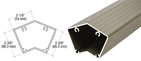C.R. Laurence CRL 200, 300, 350, and 400 Series Beige Gray  20&#39;-1&quot; Long 135 Degree Post Extrusion | P5241BGY