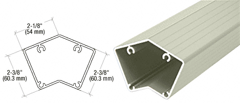 C.R. Laurence CRL 200, 300, 350, and 400 Series Oyster White 36&quot; Long 135 Degree  Post | P5360W