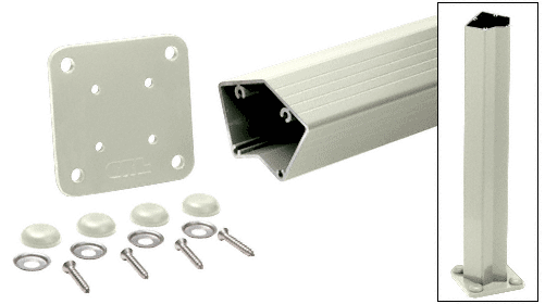C.R. Laurence CRL 200, 300, 350, and 400 Series Oyster White 36&quot; Long 135 Degree Surface Mount Post Kit | P536K0W