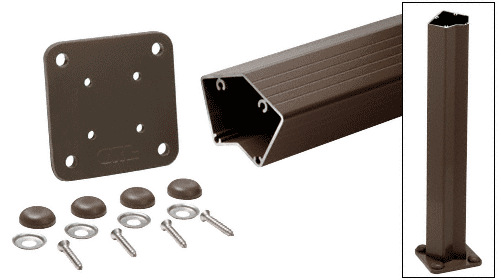 C.R. Laurence CRL 200, 300, 350, and 400 Series Matte Bronze 36&quot; Long 135 Degree Surface Mount Post Kit | P536KBRZ