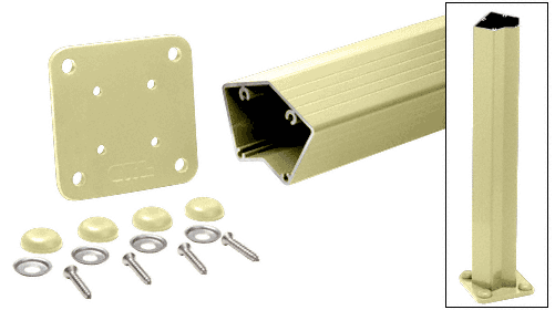 C.R. Laurence CRL Chromate (Unfinished) 200, 300, 350, and 400 Series 42&quot; Long 135 Degree Surface Mount Post Kit | P542KCRM